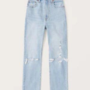 Abercrombie Ultra High Rise Ankle Straight Jeans
